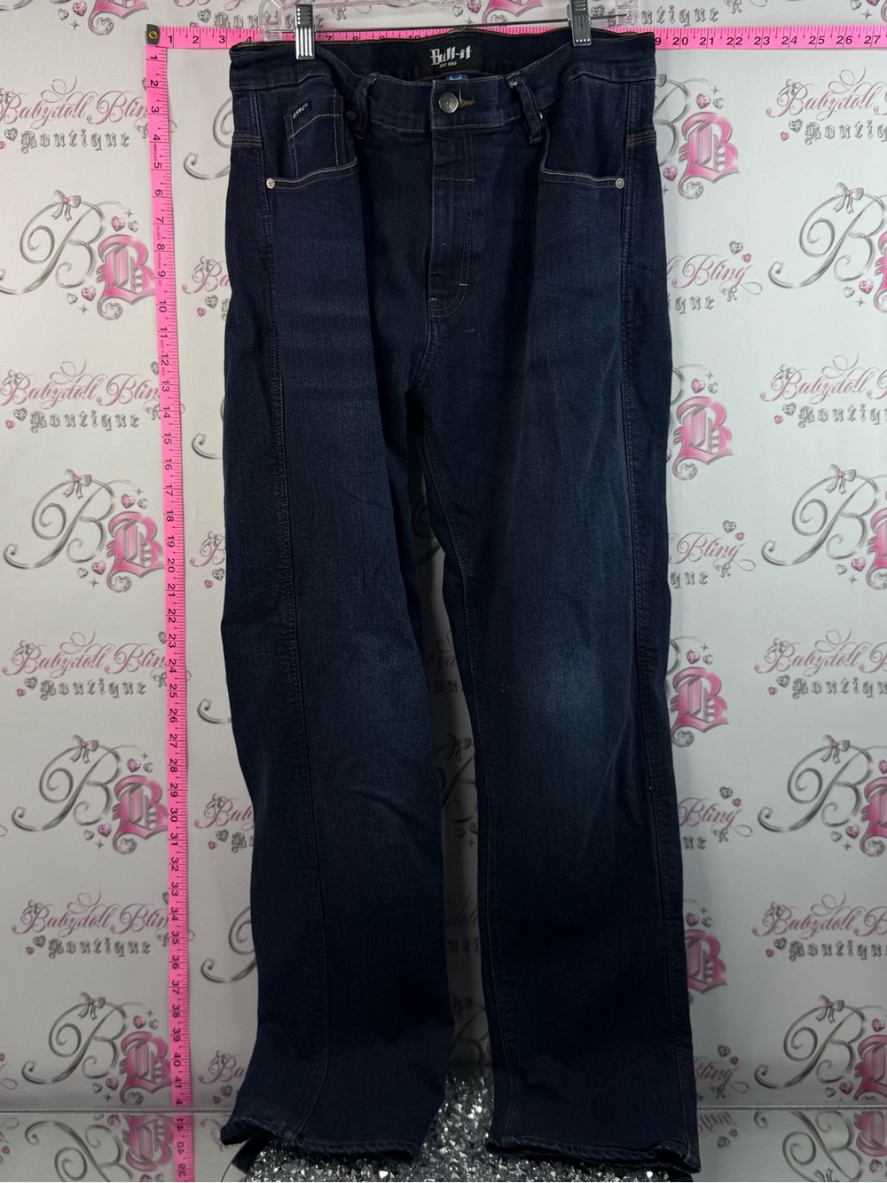 Bull-it motorcycle Dark Blue Bootcut Men's Jeans — Classic Durable Denim